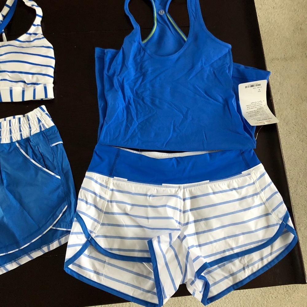 Lululemon shorts and racerback set size 4